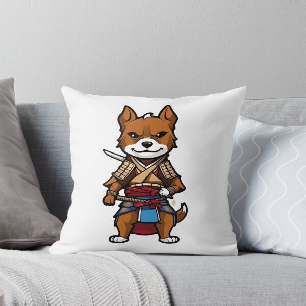 Item preview, Cute Japan samurai brown dog designed and sold by KorArtStudio.