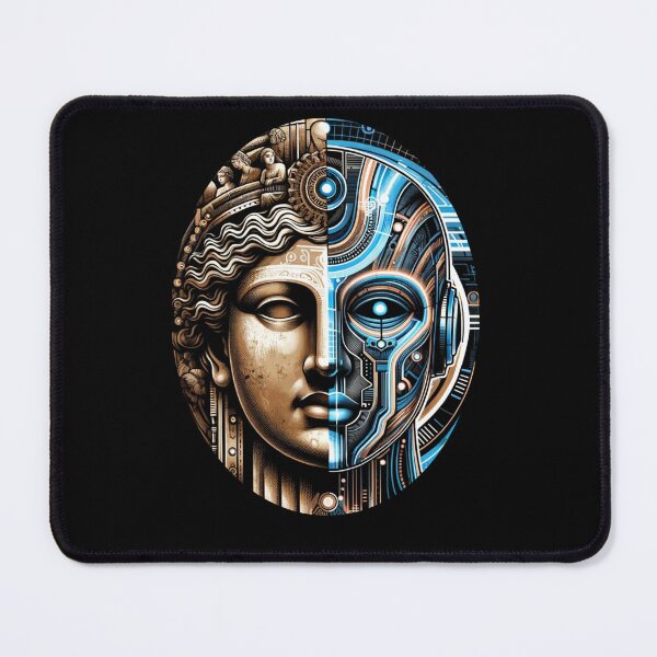 Item preview, Ancient Future - Classical Sculpture Meets Digital Art Print designed and sold by ChromaticBlend.
