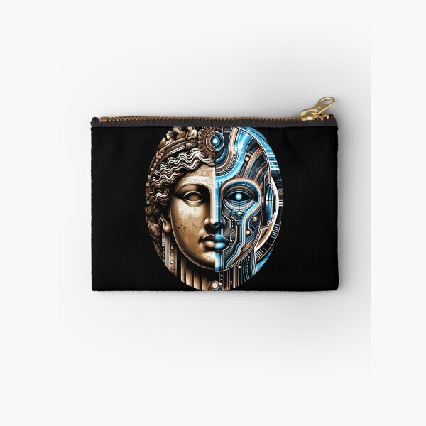 Item preview, Ancient Future - Classical Sculpture Meets Digital Art Print designed and sold by ChromaticBlend.