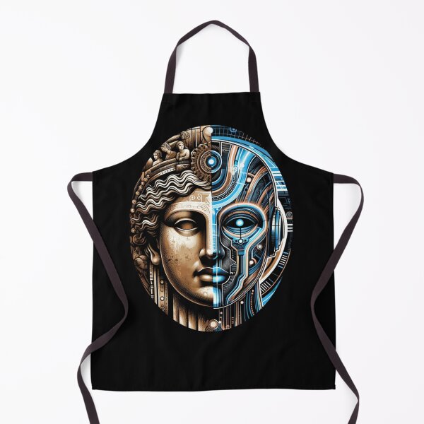Item preview, Ancient Future - Classical Sculpture Meets Digital Art Print designed and sold by ChromaticBlend.