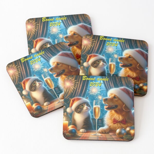 Item preview, Happy 2024 to Dogs and Cats designed and sold by TaPaVu.