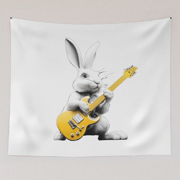 Item preview, Musician Animals Orchestra Rabbit Guitarist designed and sold by joyfulcow.