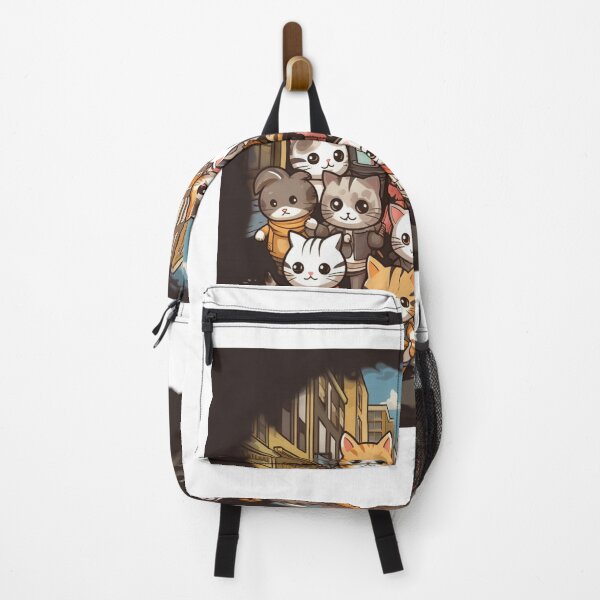 Item preview, T-shirt design anthropomorphic cats walking down the road, snappy dressers, psychedelic, designed and sold by DeepDrop Studio.
