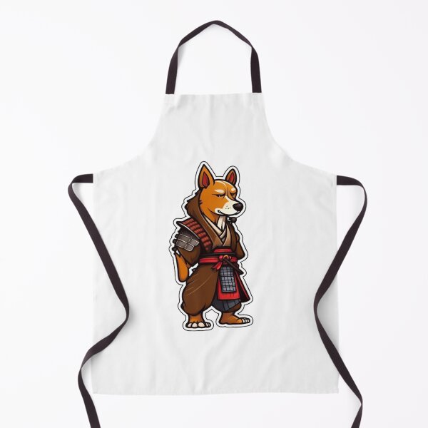 Item preview, Japan samurai katana brown dog designed and sold by KorArtStudio.