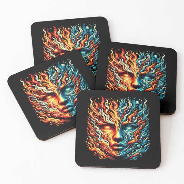 Item preview, Elemental Essence - Fire and Water Dual Art Print designed and sold by ChromaticBlend.