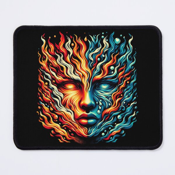 Item preview, Elemental Essence - Fire and Water Dual Art Print designed and sold by ChromaticBlend.