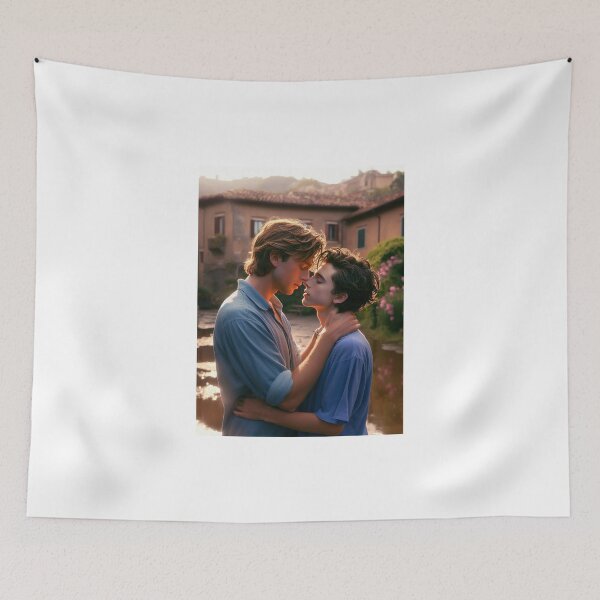 Item preview, Elio Perlman and Oliver kissing CMBYN designed and sold by cmbynjournal.