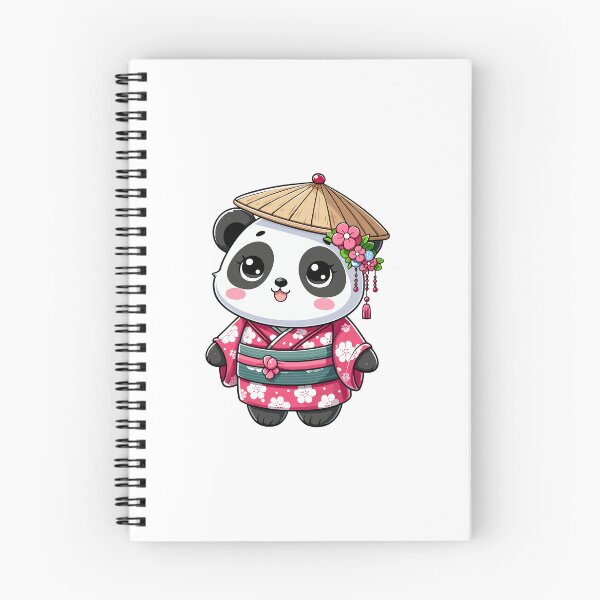 Item preview, Panda Party: Festive Fun in a Kimono and Straw Hat designed and sold by cave-canvas.