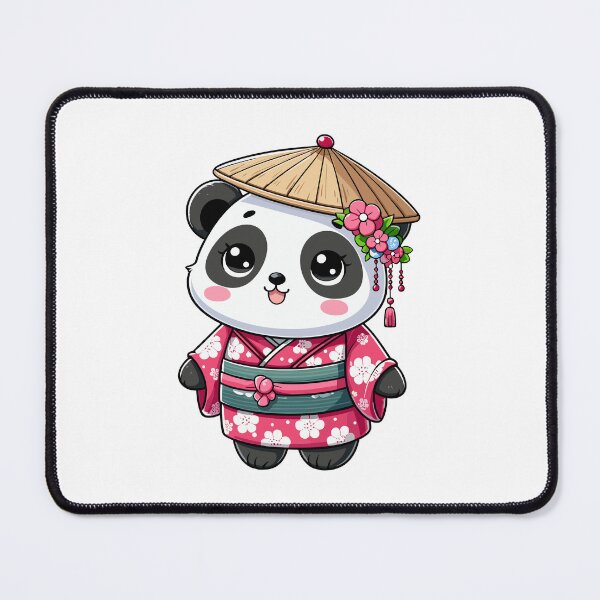 Item preview, Panda Party: Festive Fun in a Kimono and Straw Hat designed and sold by cave-canvas.