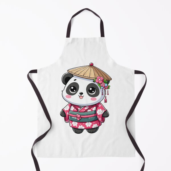 Item preview, Panda Party: Festive Fun in a Kimono and Straw Hat designed and sold by cave-canvas.