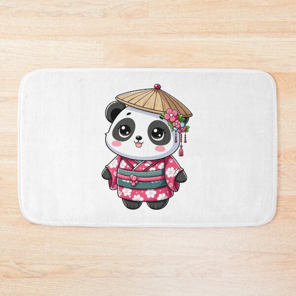 Item preview, Panda Party: Festive Fun in a Kimono and Straw Hat designed and sold by cave-canvas.