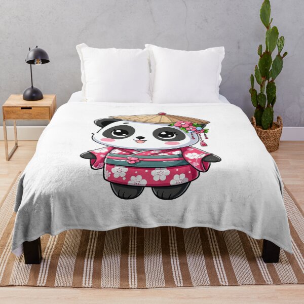Item preview, Panda Party: Festive Fun in a Kimono and Straw Hat designed and sold by cave-canvas.