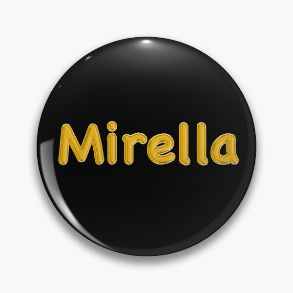 Artikelvorschau, Goldenes Ballon-Mirella-Namensschild (Schwarz) entworfen und verkauft von NormadWorld.