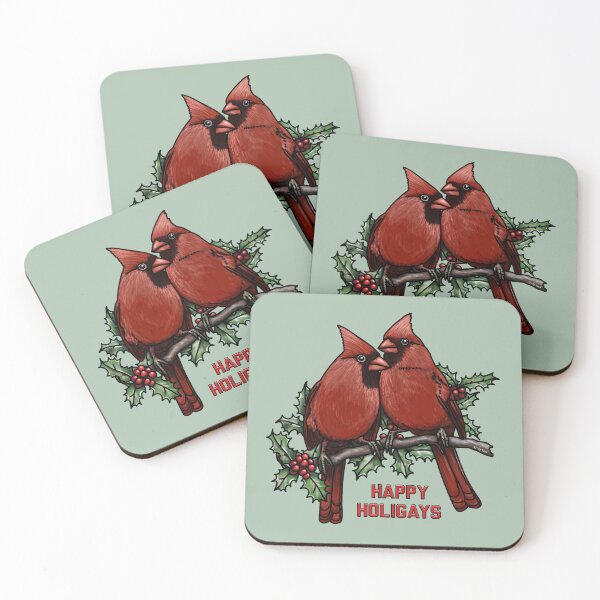 Item preview, Happy Holigays Cardinals designed and sold by Art by Veya.