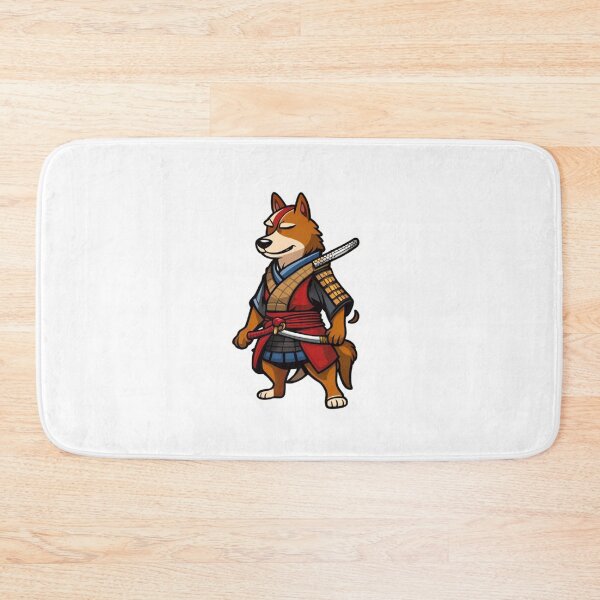 Item preview, Cool Japan samurai katana brown dog designed and sold by KorArtStudio.