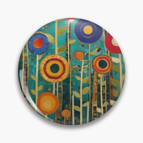 Item preview, Colorful Abstract Flower Garden Landscape After Klimt designed and sold by Vicky Brago-Mitchell®.