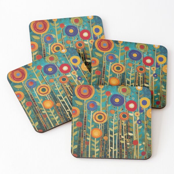 Item preview, Colorful Abstract Flower Garden Landscape After Klimt designed and sold by Vicky Brago-Mitchell®.