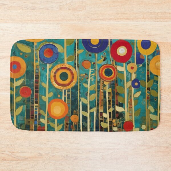 Item preview, Colorful Abstract Flower Garden Landscape After Klimt designed and sold by Vicky Brago-Mitchell®.