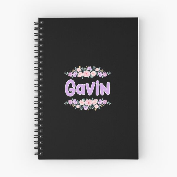 Item preview, Purple Flower Gavin Name Label (Black) designed and sold by NormadWorld.