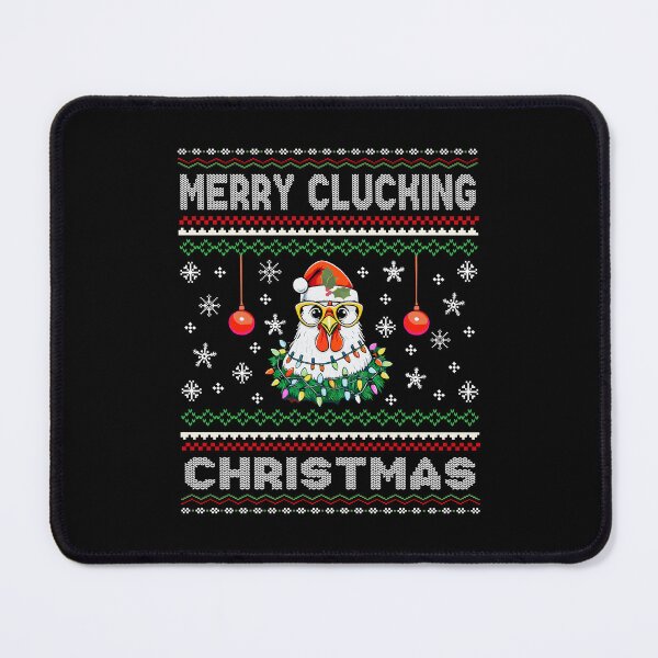 Item preview, Merry Clucking Christmas Funny Christmas Chicken Lover Pun designed and sold by Bad Kitty Designz.