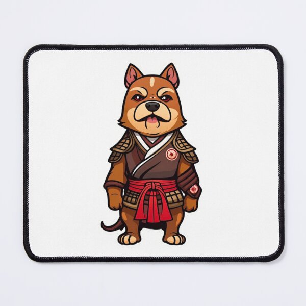 Item preview, Cool Japan samurai katana puppy brown dog designed and sold by KorArtStudio.