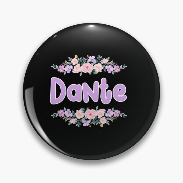 Item preview, Purple Flower Dante Name Label (Black) designed and sold by NormadWorld.