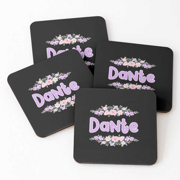 Item preview, Purple Flower Dante Name Label (Black) designed and sold by NormadWorld.