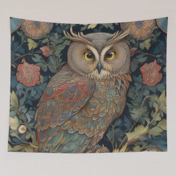 Item preview, Inspired By William Morris Owl And Willow designed and sold by Tamas Das.