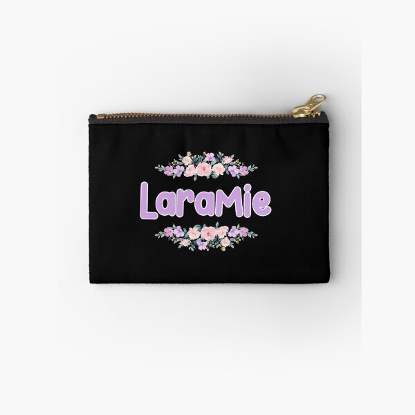 Item preview, Purple Flower Laramie Name Label (Black) designed and sold by NormadWorld.