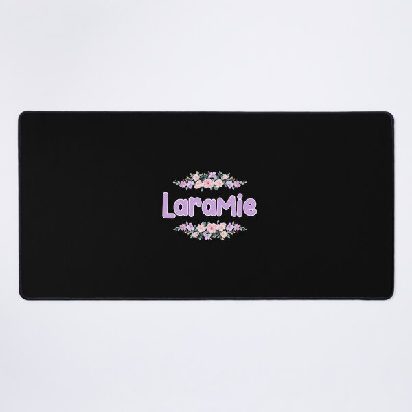 Item preview, Purple Flower Laramie Name Label (Black) designed and sold by NormadWorld.