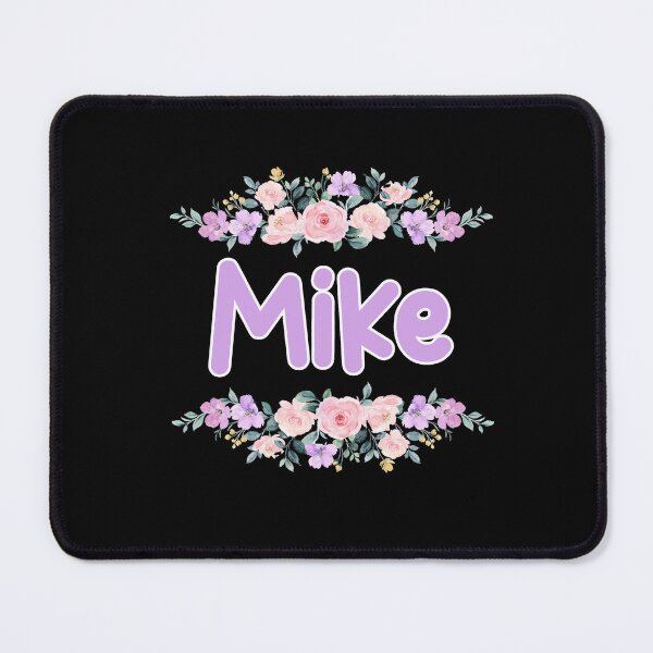 Item preview, Purple Flower Mike Name Label (Black) designed and sold by NormadWorld.