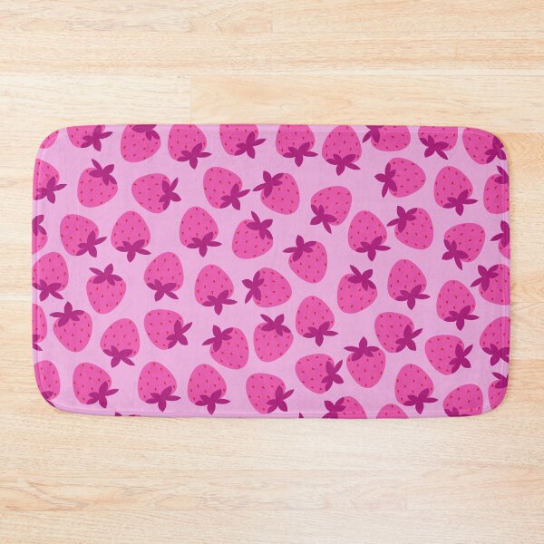 Item preview, pink strawberry field summer cute nature fruit girly pattern designed and sold by DesignYourWaystore.
