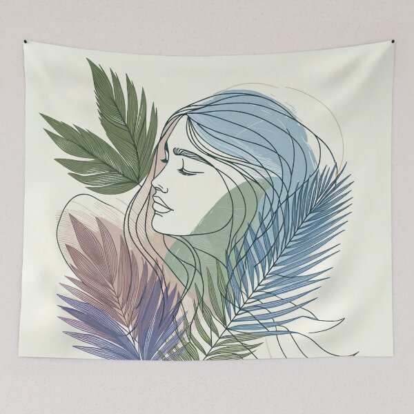 Item preview, The Jungel Girl - Minimalist Line Art  designed and sold by LineArtByLovi.