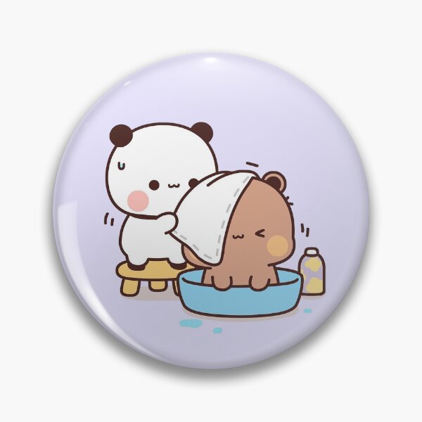 Item preview, Bubu and Dudu Bath | Cute Bear Couple | Panda Yier | Bubu Brownie Bear designed and sold by valeriehsin.