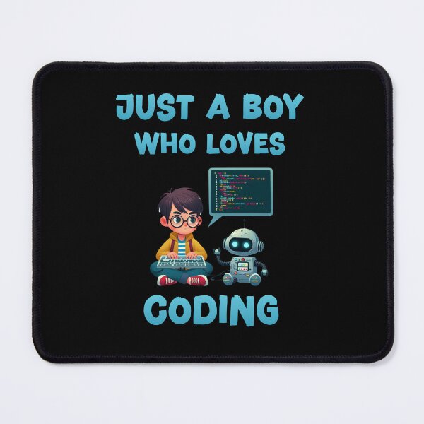 Item preview, Just a boy who loves coding designed and sold by HeadTurningArt.
