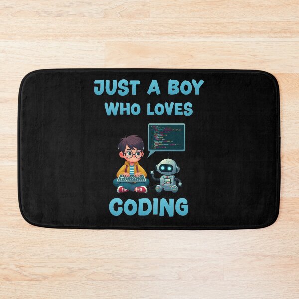 Item preview, Just a boy who loves coding designed and sold by HeadTurningArt.