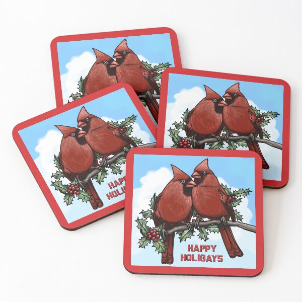 Item preview, Happy Holigays Cardinals Sky designed and sold by Art by Veya.