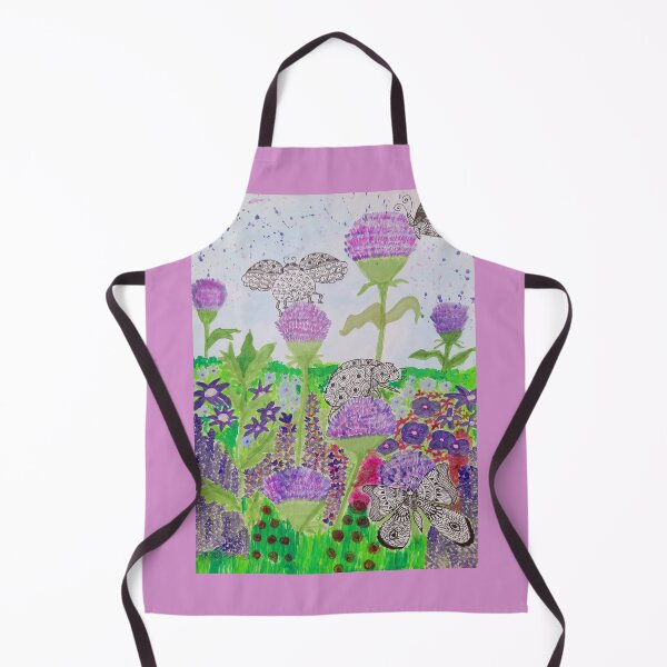 Item preview, Ladybugs and butterflies in the purple flower field designed and sold by Kiruthikaarts.