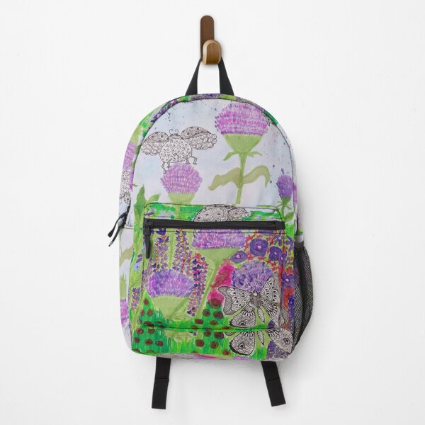 Item preview, Ladybugs and butterflies in the purple flower field designed and sold by Kiruthikaarts.