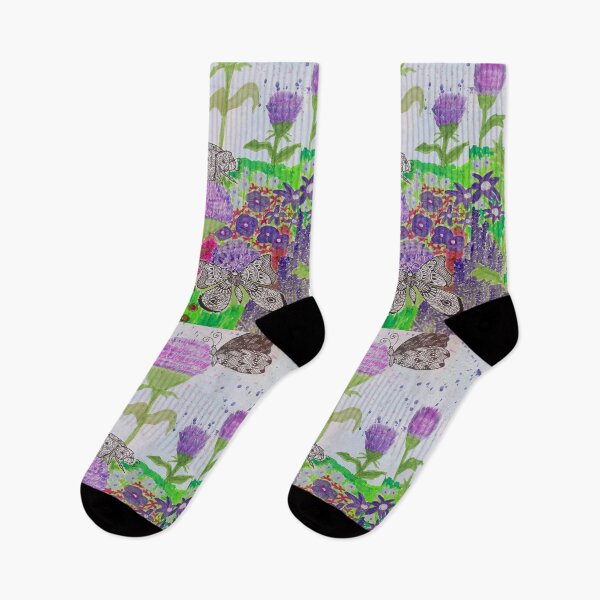 Item preview, Ladybugs and butterflies in the purple flower field  designed and sold by Kiruthikaarts.