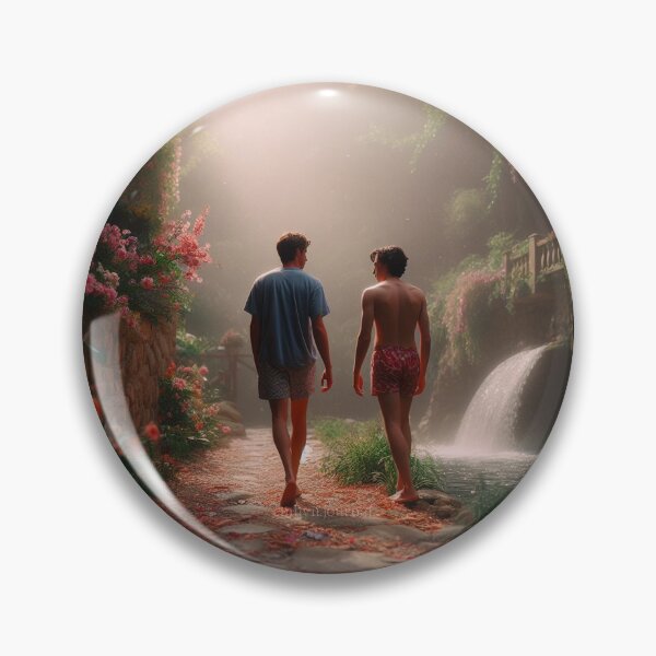 Item preview, Elio Perlman and Oliver walking CMBYN designed and sold by cmbynjournal.