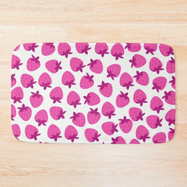 Item preview, pink strawberry field summer cute nature fruit girly pattern designed and sold by DesignYourWaystore.