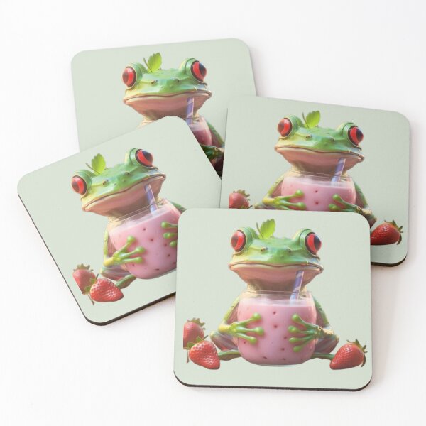Item preview, Funny Strawberry frog milk  designed and sold by Obinne.