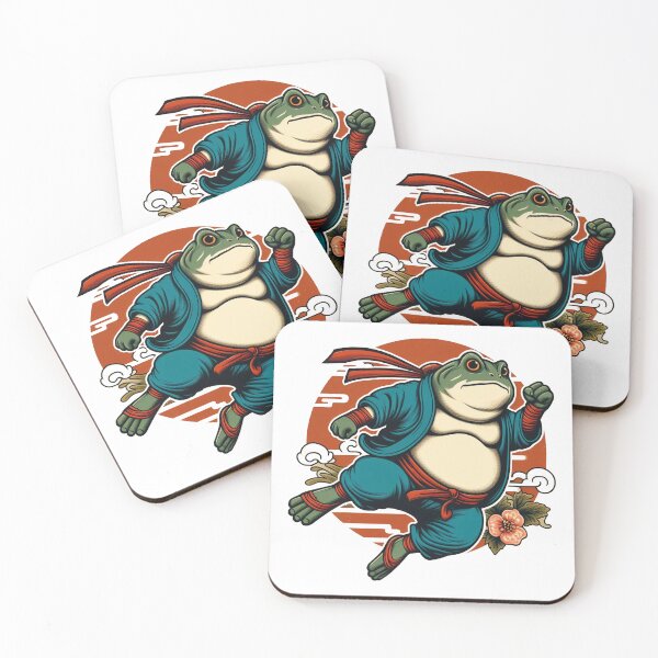 Item preview, Japanese frog art sticker t-shirt designed and sold by Arctic frame studio.