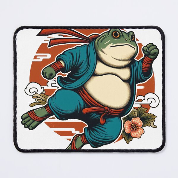 Item preview, Japanese frog art sticker t-shirt designed and sold by Arctic frame studio.