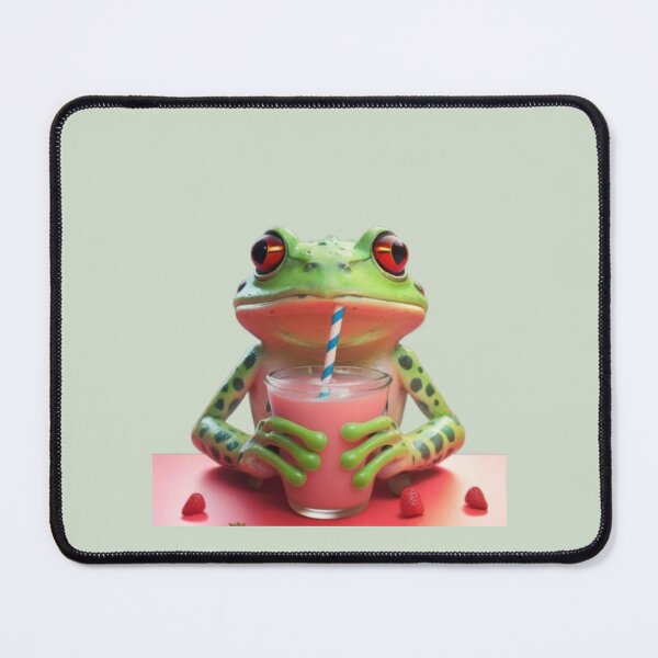 Item preview, "Cute strawberry milk frog" designed and sold by Obinne.