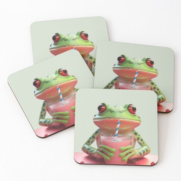 Item preview, "Cute strawberry milk frog" designed and sold by Obinne.