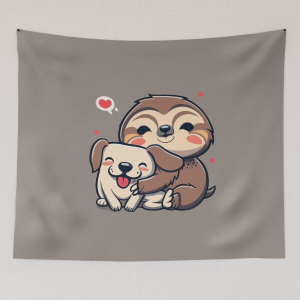 Item preview, Cute Sloth and Dog Friendship for Sloth Lovers designed and sold by Laugh-Lines.