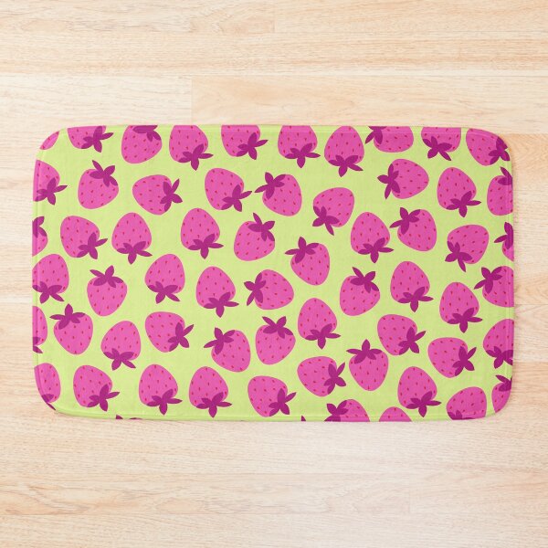 Item preview, pink strawberry field summer cute nature fruit girly pattern designed and sold by DesignYourWaystore.