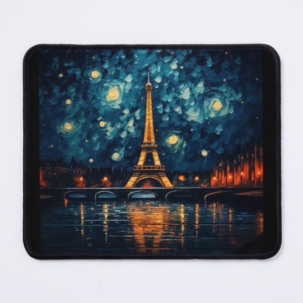 Item preview, Starry Night - Eiffel Tower, Paris, France (inspired by Van Gogh) designed and sold by CreatureHouse95.